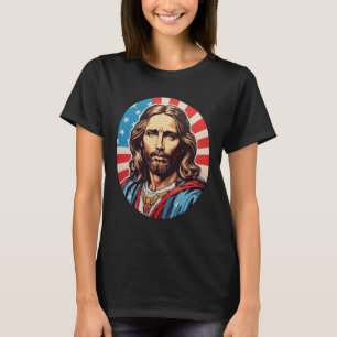 Republikanischer Jesus – Kühne Pop-Art mit amerika T-Shirt