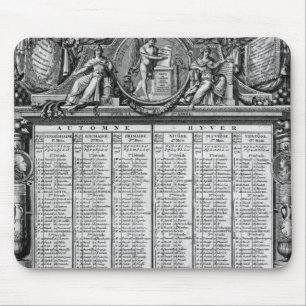 Republikanischer Kalender, am 22. September 1793 Mousepad