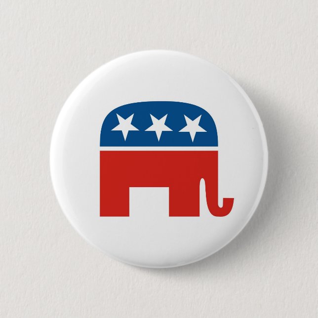 republikanischer Partyelefant des USA Button (Vorderseite)