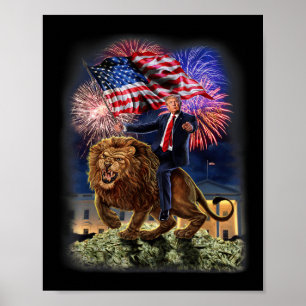 - Republikanischer Präsident Donald Trump Riding W Poster