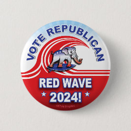 Republikanischer Red Wave 2024 Tsunami Surfing Ele Button