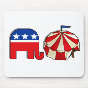 Republikanischer Zirkus Elephant und Zelt Mousepad