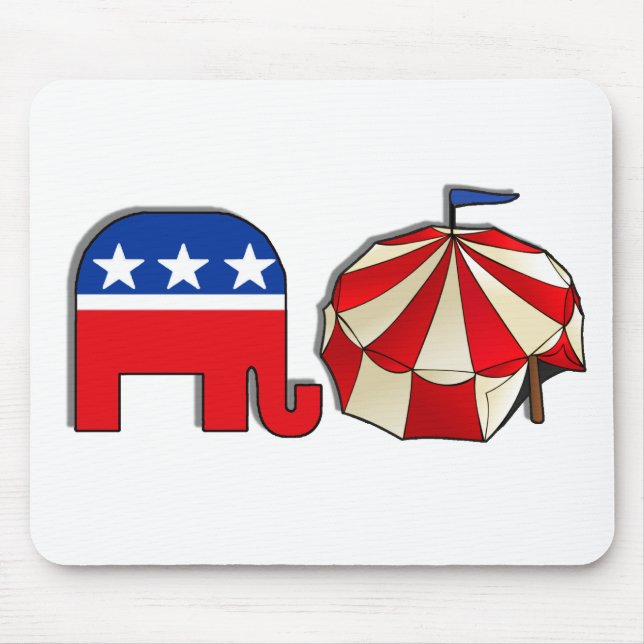 Republikanischer Zirkus Elephant und Zelt Mousepad (Vorne)