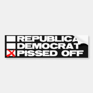 Republikanisches - Demokrat - weg Pissed Autoaufkleber