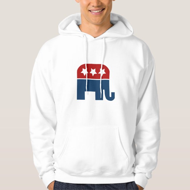 republikanisches Design des Elefanten-Logos Hoodie (Vorderseite)