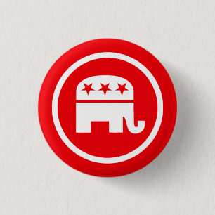 Republikanisches Elefant-Logo Button
