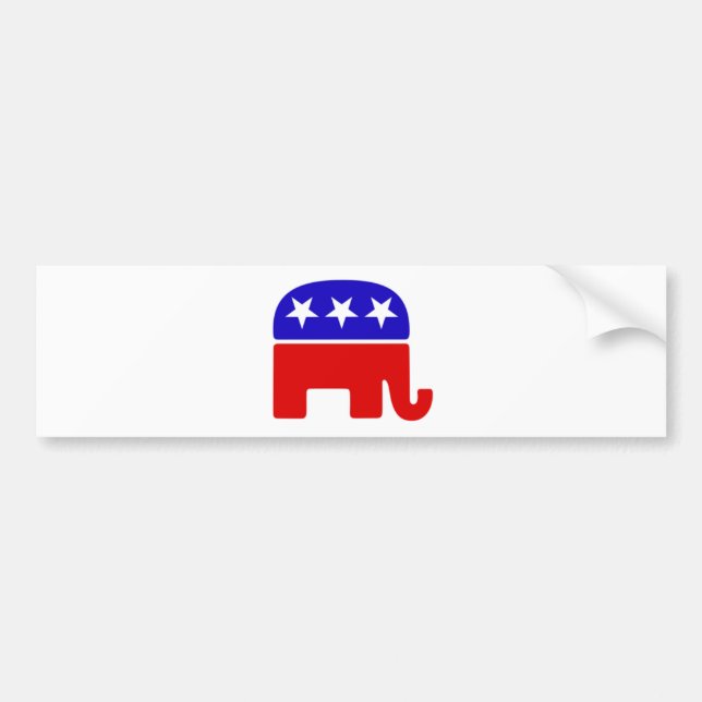 republikanisches Elephant-Logo Autoaufkleber (Vorne)