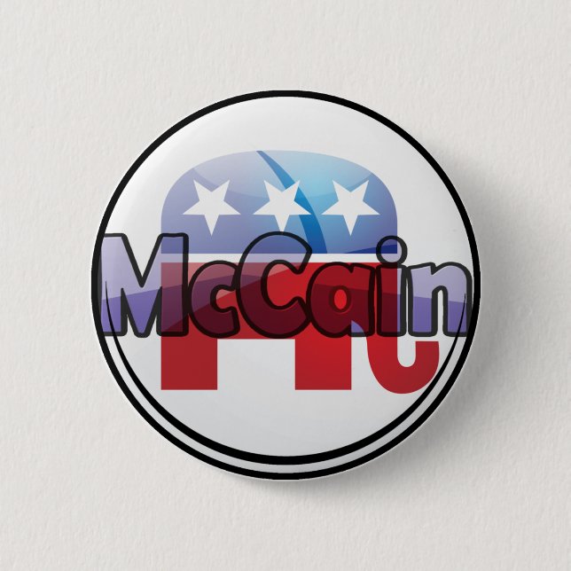Republikanisches McCain-Design Button (Vorderseite)