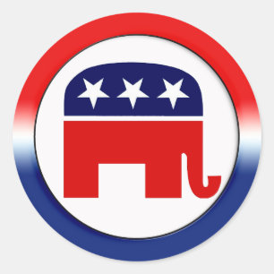 republikanisches Party-Symbol Runder Aufkleber