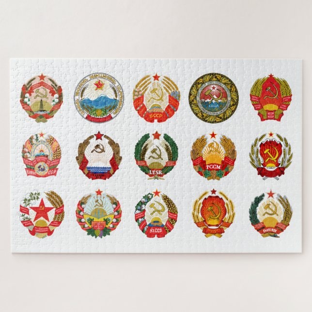 Republiken der sowjetischen Gewerkschaft Puzzle (Horizontal)
