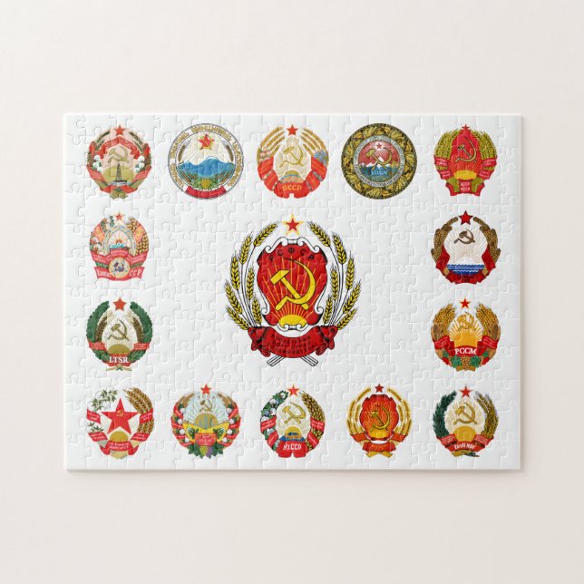 Republiken der sowjetischen Gewerkschaft Puzzle (Horizontal)