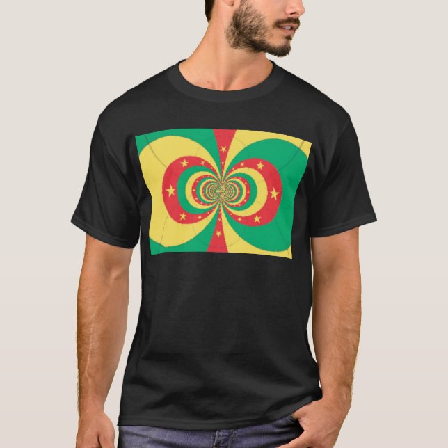 République du Cameroun Fünf-Sterne-Design T-Shirt (Vorderseite)