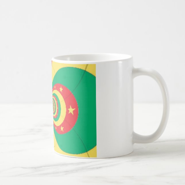République du Cameroun mit fünf Spitzen-Sternen Kaffeetasse (Rechts)