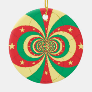 République du Cameroun mit fünf Spitzen-Sternen Keramikornament