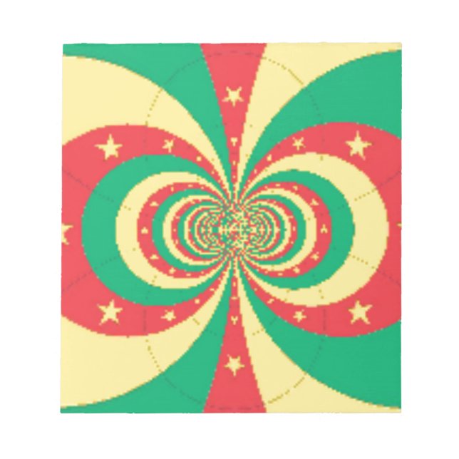 République du Cameroun mit fünf Spitzen-Sternen Notizblock (Vorderseite)