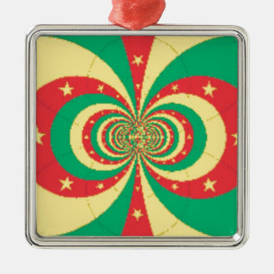 République du Cameroun mit fünf Spitzen-Sternen Ornament Aus Metall