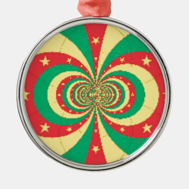 République du Cameroun mit fünf Spitzen-Sternen Ornament Aus Metall (Vorne)