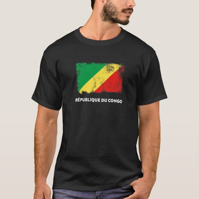 République du Congo Flag Republic of the Congo T-Shirt (Vorderseite)