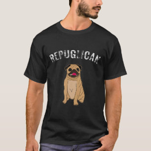 Repuglikanischer Funny Mops Hundebesitzer Haustier T-Shirt