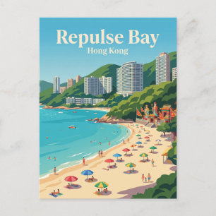 Repulse Bay Strand Hongkong Postkarte
