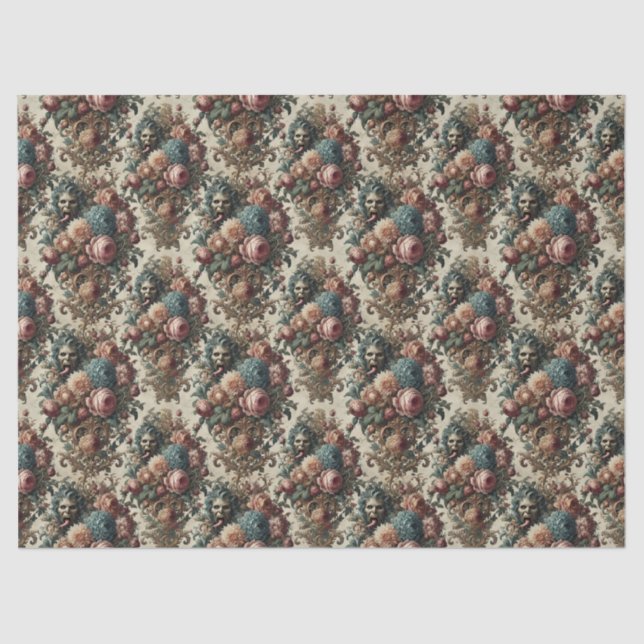 Requiem Rhapsody - Gothic Floral Seidenpapier (Vorderseite)