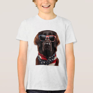 ReRe-Dog 4. Juli American Ind Tri-Blend Shirt