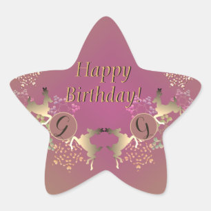 ReReh Lila Ihren Textaufkleber Stern-Aufkleber