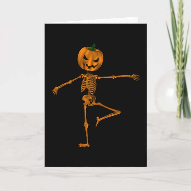 Rereifen Ballet Position Pumpkin Karte (Vorderseite)