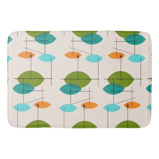 ReRo Atomic Mobile Muster Bath Mat Badematte (Vorderseite)
