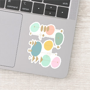 ReRo Atomzeit Mitte Jahrhundert Moderne Aufkleber