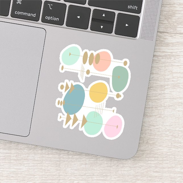 ReRo Atomzeit Mitte Jahrhundert Moderne Aufkleber (Detail)