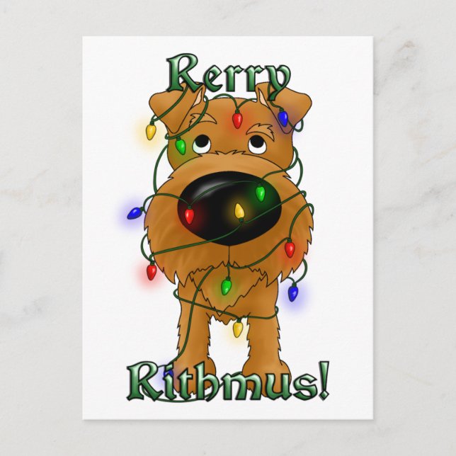 Rerry Rithmus - Irish Terrier Postkarte (Vorderseite)