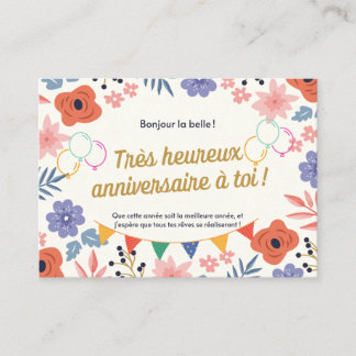 rés heureux anniverssaire à toi begleitkarte