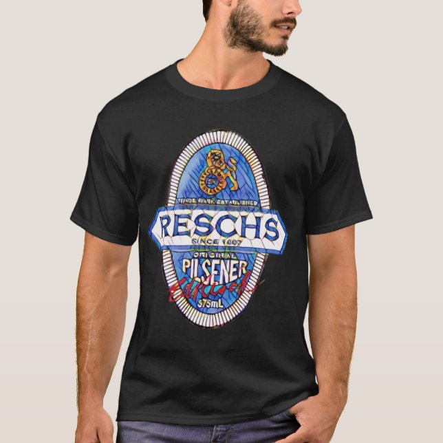 RESCHS PILSENER Beer Label boy family T-Shirt (Vorderseite)