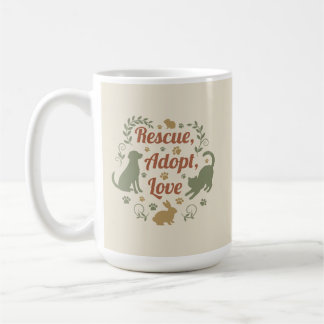 Rescue, Adopt, Love Kaffeetasse