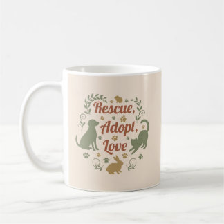 Rescue, Adopt, Love Kaffeetasse