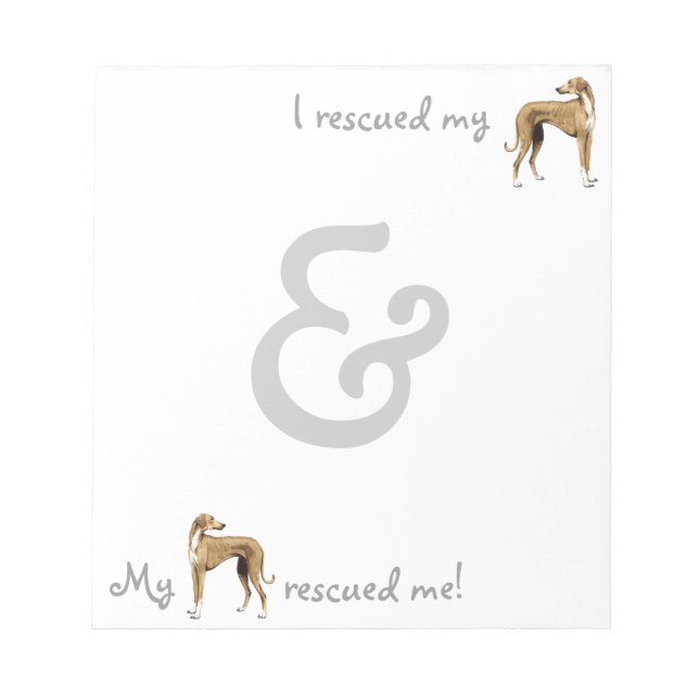 Rescue Azawakh Notizblock (Vorderseite)