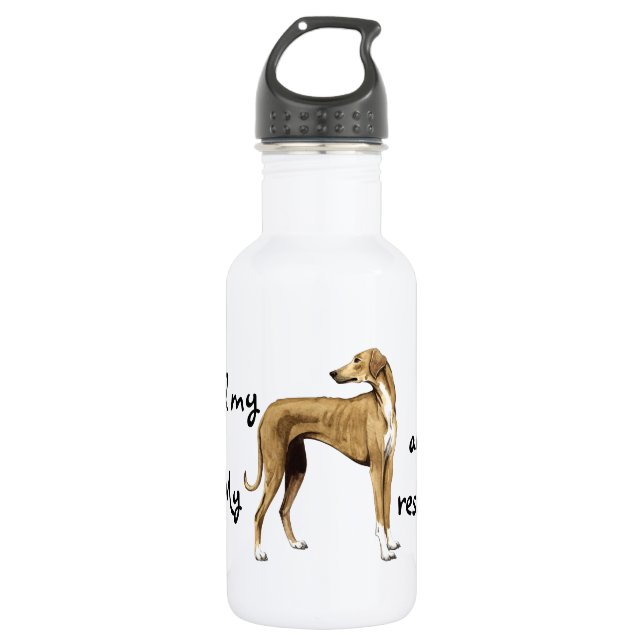 Rescue Azawakh Trinkflasche (Vorderseite)