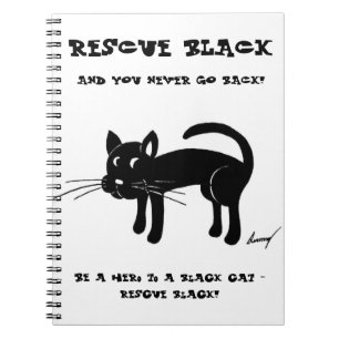 Rescue Black Cats Notebook Notizblock