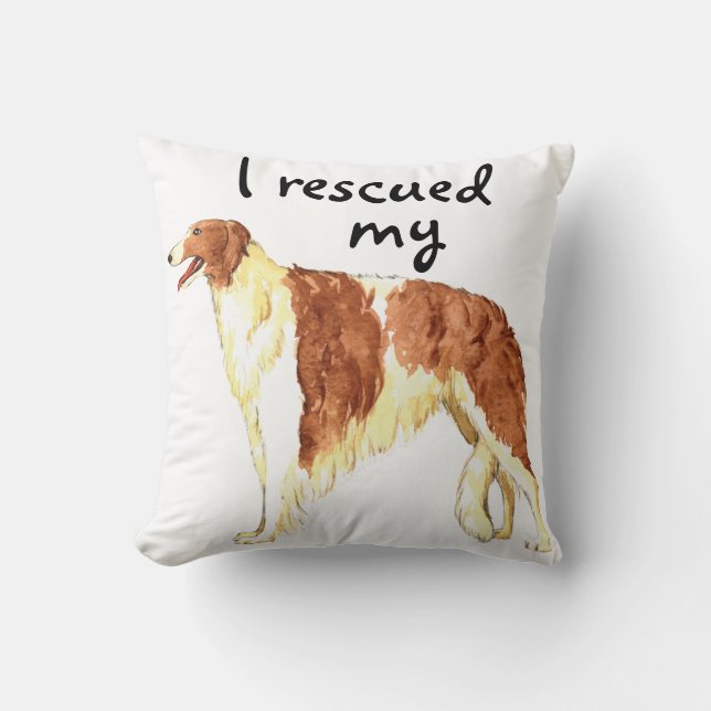 Rescue Borzoi Kissen (Vorderseite)