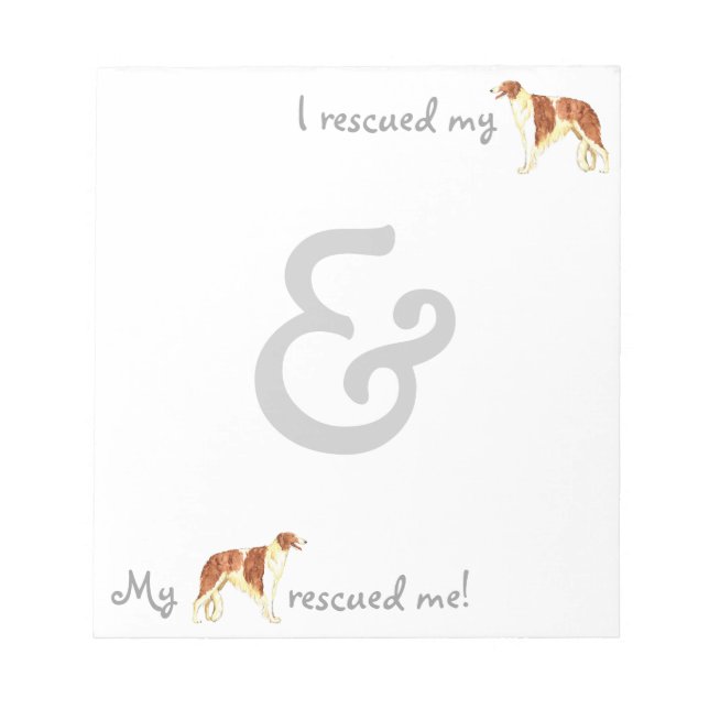 Rescue Borzoi Notizblock (Vorderseite)