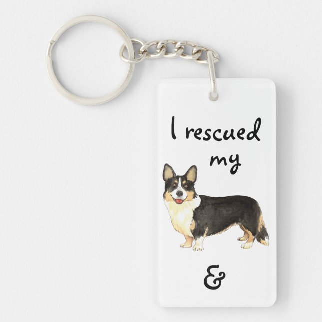 Rescue Cardigan Welsh Corgi Schlüsselanhänger (Vorderseite)
