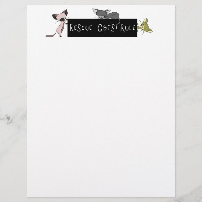 Rescue Cats Rule Letterhead (Vorderseite)