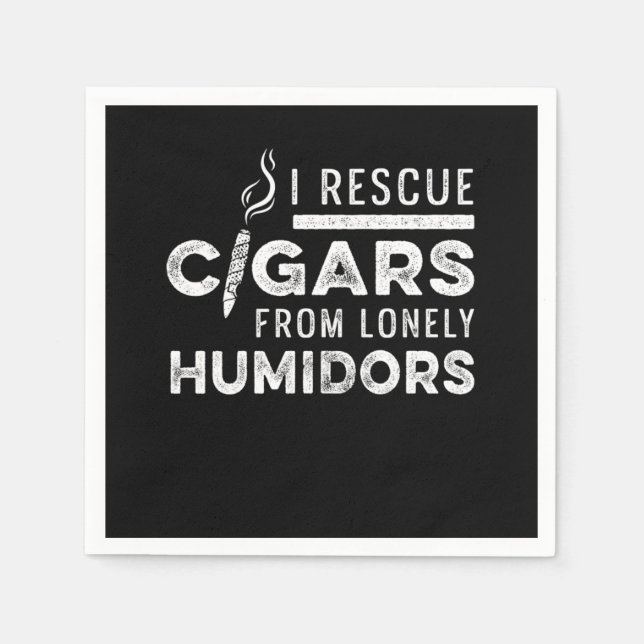 Rescue Cigars From Humidor Cutter Cigar Smoker Gif Serviette (Vorderseite)