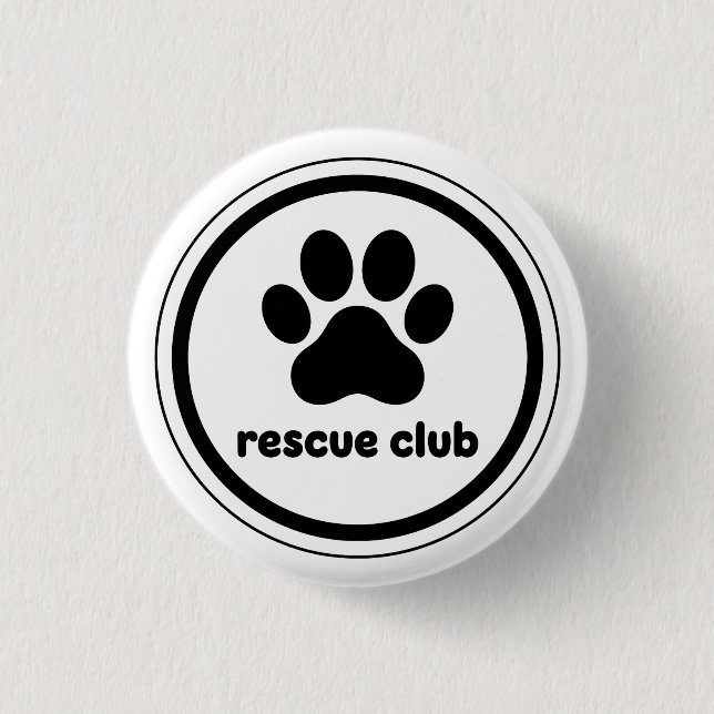 Rescue Club – United by Paws Button (Vorderseite)