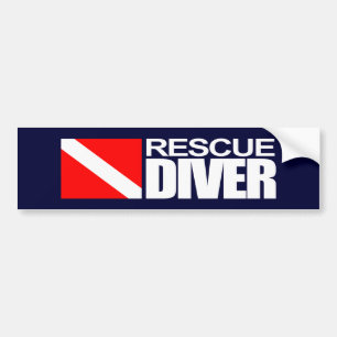 Rescue Diver 4 Autoaufkleber