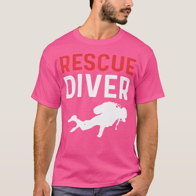 Rescue Diver Crew. Rettungstauchen T-Shirt (Vorderseite)