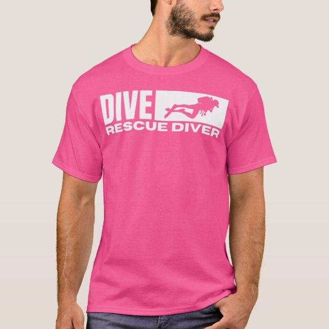 Rescue Diver erschütterter Scuba Diver T-Shirt (Vorderseite)