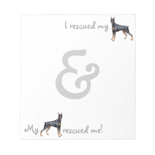 Rescue Doberman Pinscher Notizblock