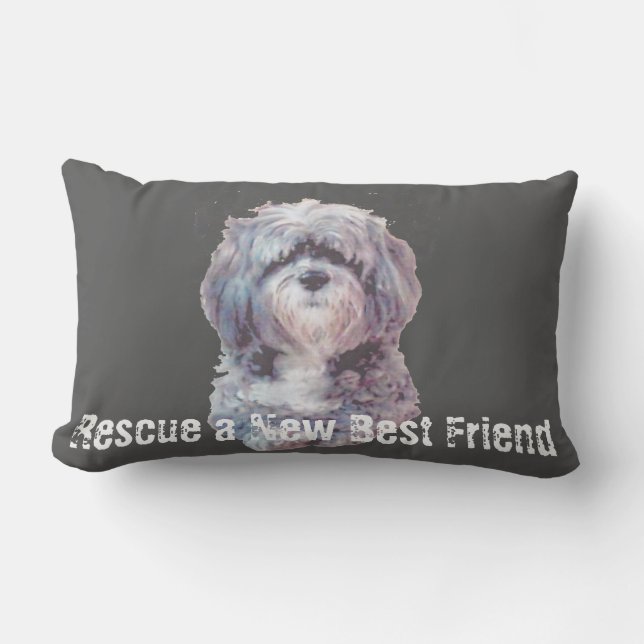 Rescue Dog Lumbar Pillow Lendenkissen (Vorderseite)
